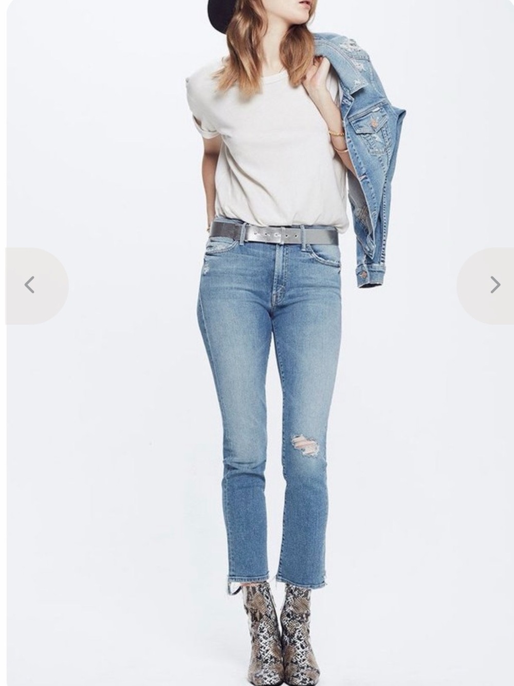 MOTHER High-Waister Rascal Ankle in Love Gun wash size 27